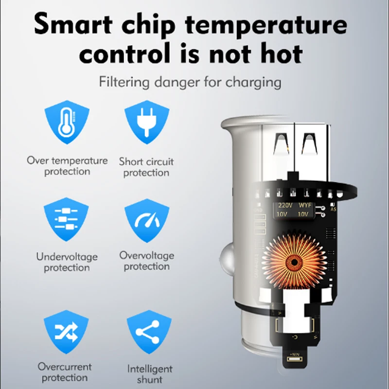 Автомобильное зарядное устройство Benks с двумя USB портами 4 8 А|Зарядные устройства