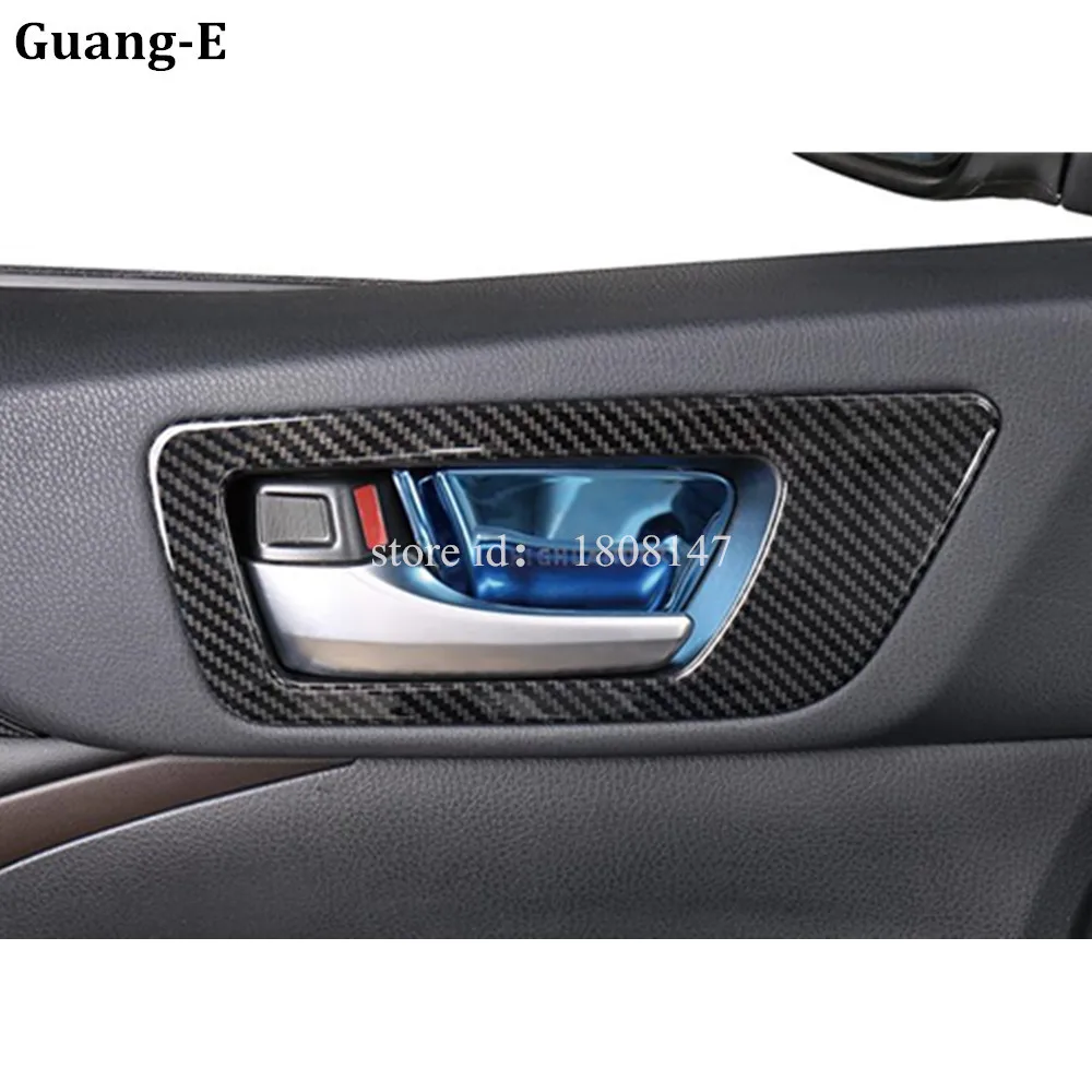 

Для Toyota Highlander 2018 2019 2020 Автомобильная наклейка детектор отделка углеродное волокно внутренняя дверь чаша лампа рамка детали для подлокотник...