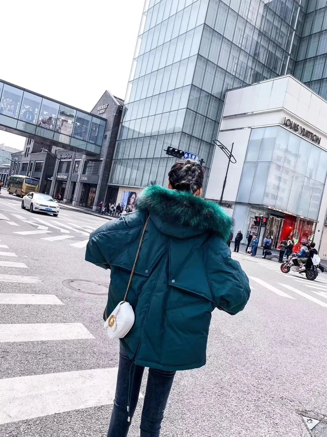 Модный известный бренд зимний утолщённый для холодных напитков теплый мех енота