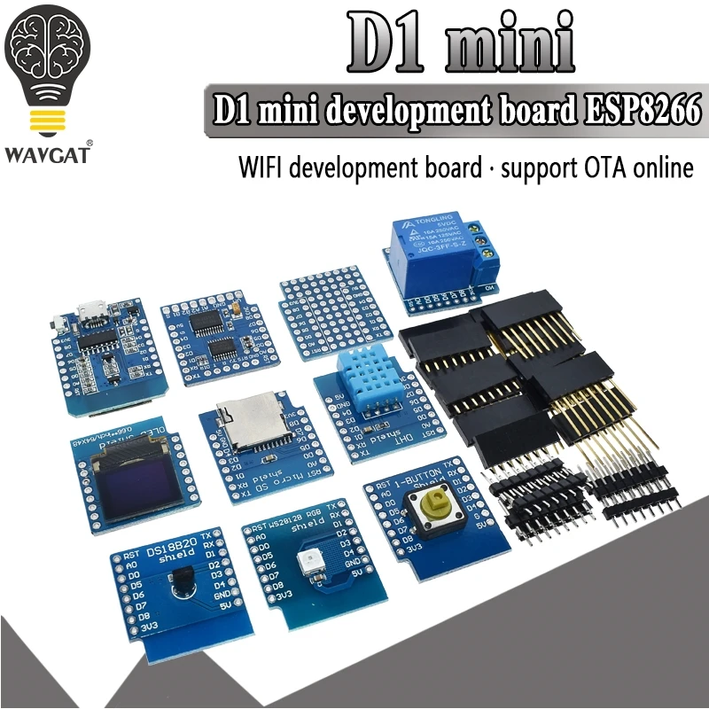 D1 Mini ESP8266 ESP 12 CH340G CH340 V2 USB WeMos макетная плата NodeMCU Lua IOT 3 В с контактами|nodemcu 4m|d1 minimini