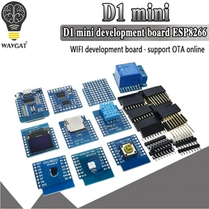 Плата для разработки D1 Mini ESP8266, ESP-12, ESP-12F, CH340G, CH340 V2, USB WeMos, Wi-Fi, D1 Mini NodeMCU Lua IOT, 3,3 В, с контактами