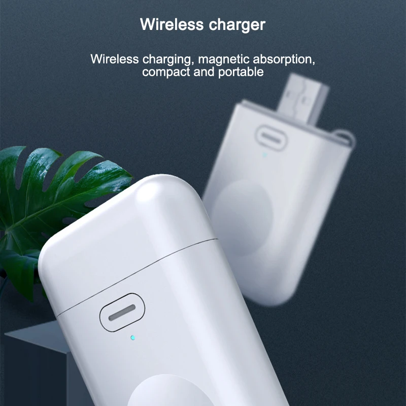 

2020 Qi Wireless Magnetic Wireless Fast Charger Power Bank For Apple IWatch Series 1 2 3 4 USB Dock Adapter With LED Design