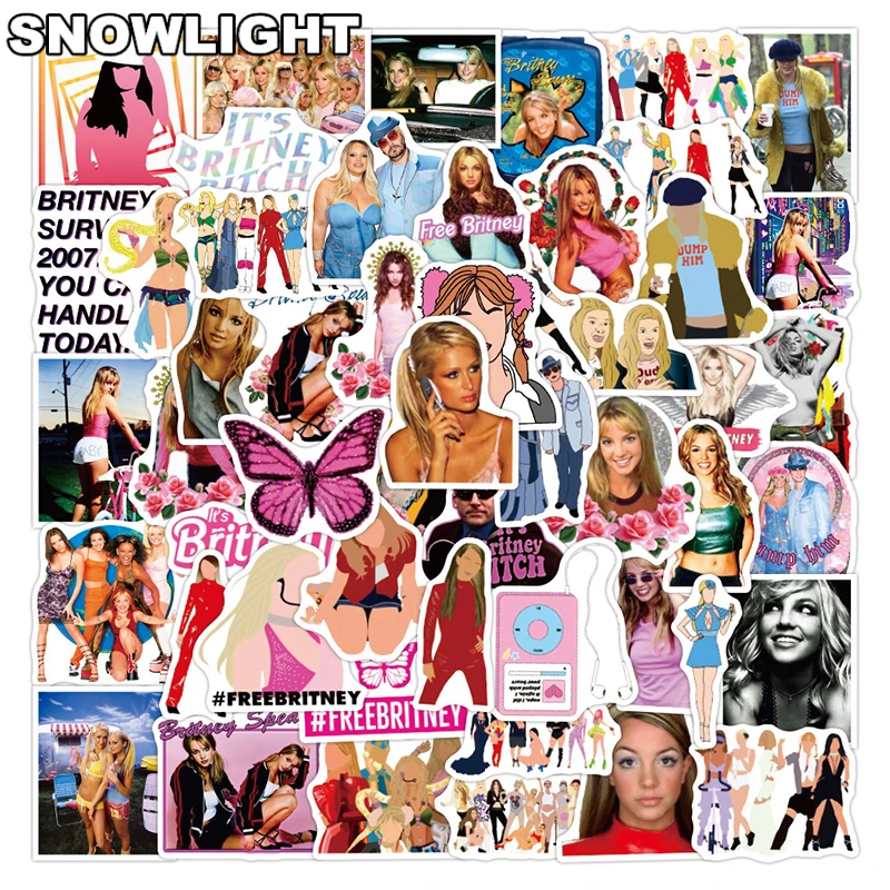 

Наклейки в виде американской певицы Бритни Спирс, 10/50 шт./компл.