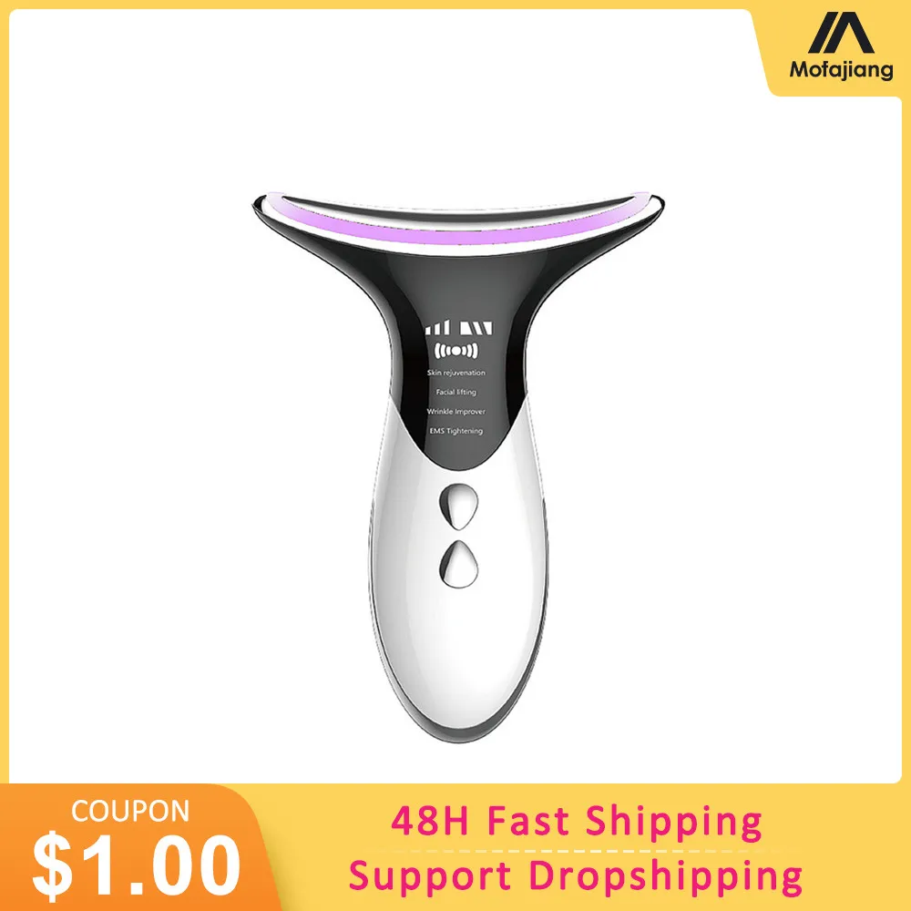Шеи крем для лица против морщин и уход за кожей Массажер лифтинга EMS двойного