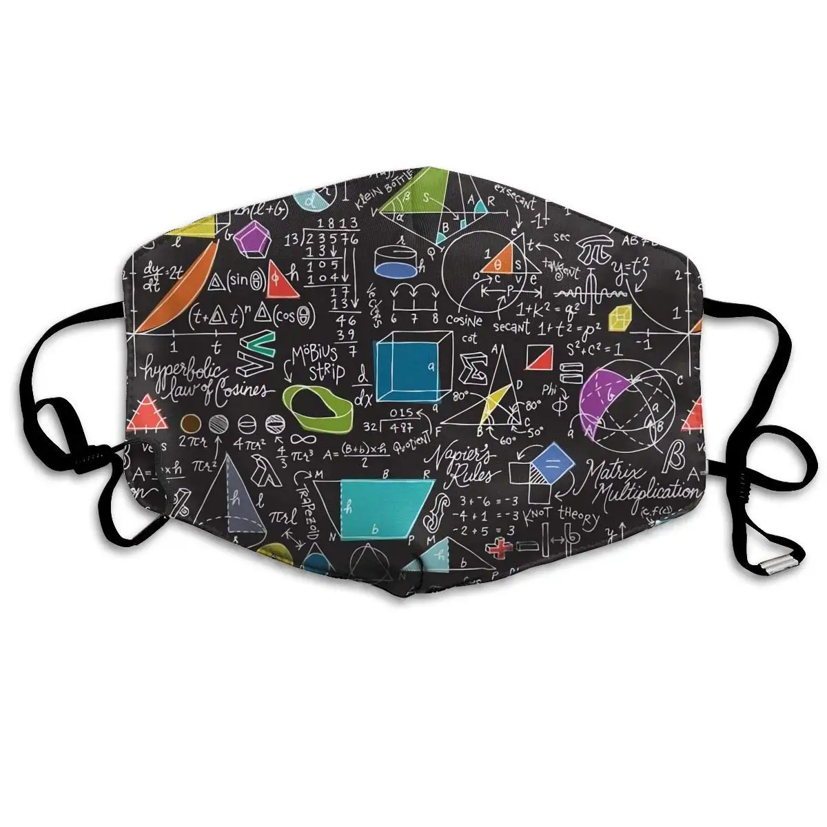 

Math Count On It Washable Reusable Mask, Cotton Anti Dust Half Face Mouth Mask For Kids Teens Men Women With Adjustable Ear