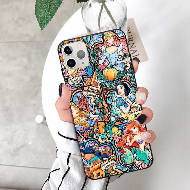TPU Чехол для iPhone X XS MAX XR 11Pro 6 6S 7 8 Plus из ТПУ с милым мультяшным изображением принцессы дисни эльфа Ститч Винни Пуха - Цвет: TPU