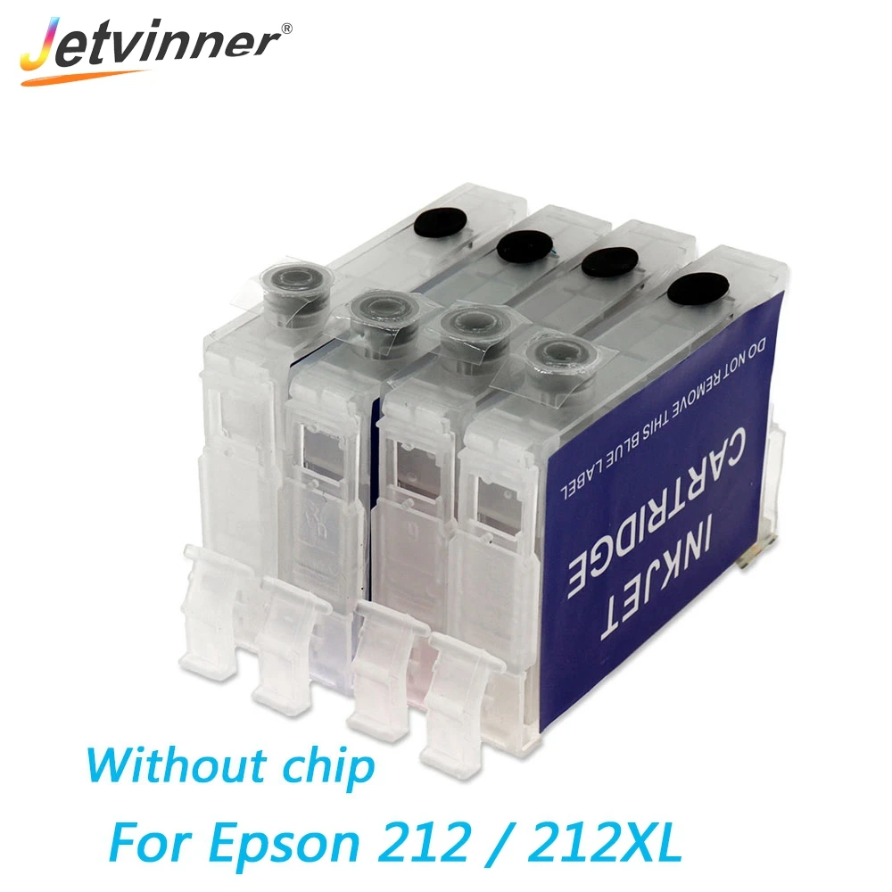 Jetvinner 212 212XL многоразовый чернильный картридж для Epson Expression Home XP-4100 XP-4105 WorkForce WF-2830