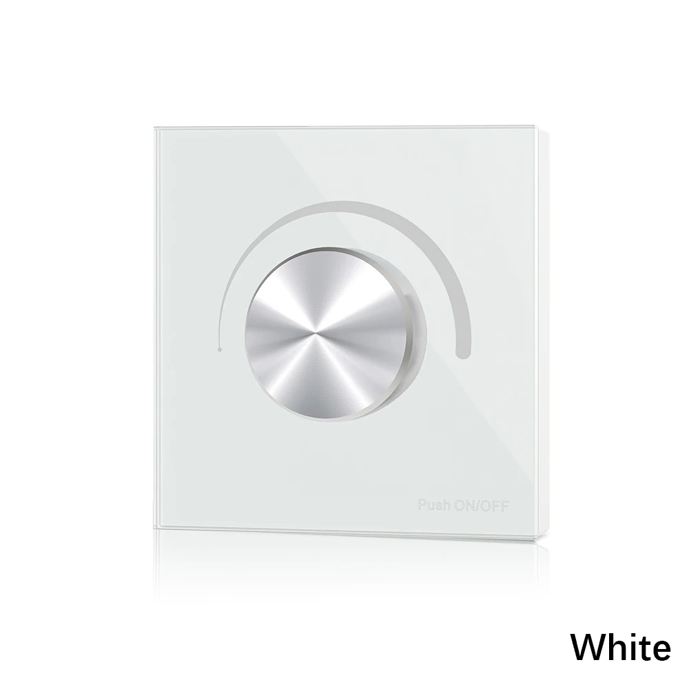 White AC Triac диммер СВЕТОДИОДНЫЙ 220V 230V 110V затемнения Ручка кнопочный переключатель контроллер для светодиодный лампы светильник лампы(белый/черный - Цвет: White