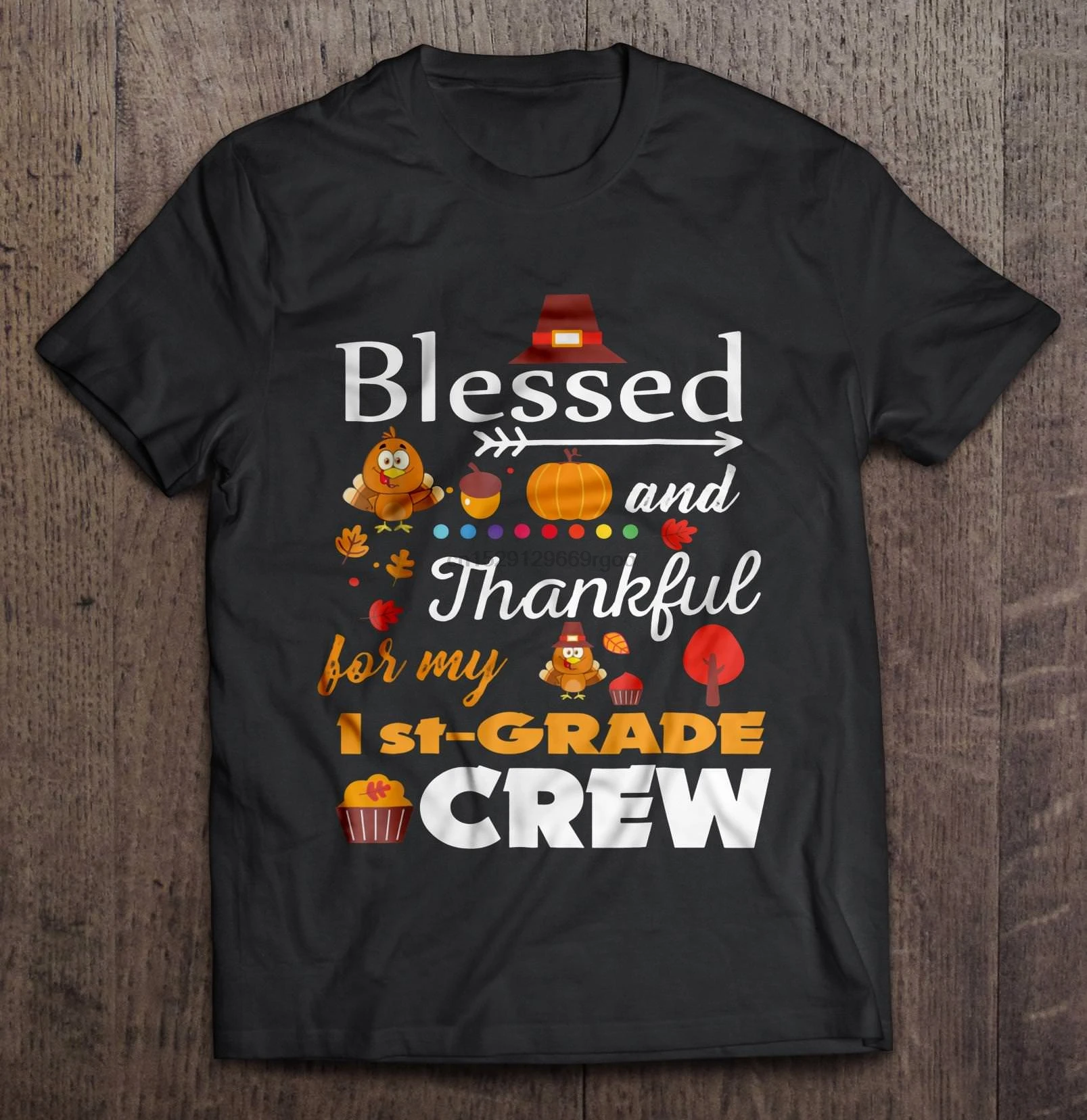 Мужская футболка с надписью Blessed And Thankful For My 1 grade Crew женская футболка| |