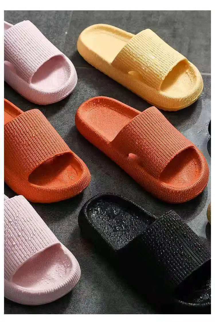 

Home Soft Slippers Ladies/men's Thick Bottom Slipper Women Indoor Bathroom Anti-slip Floor Slides Deodorant Silent Slippers