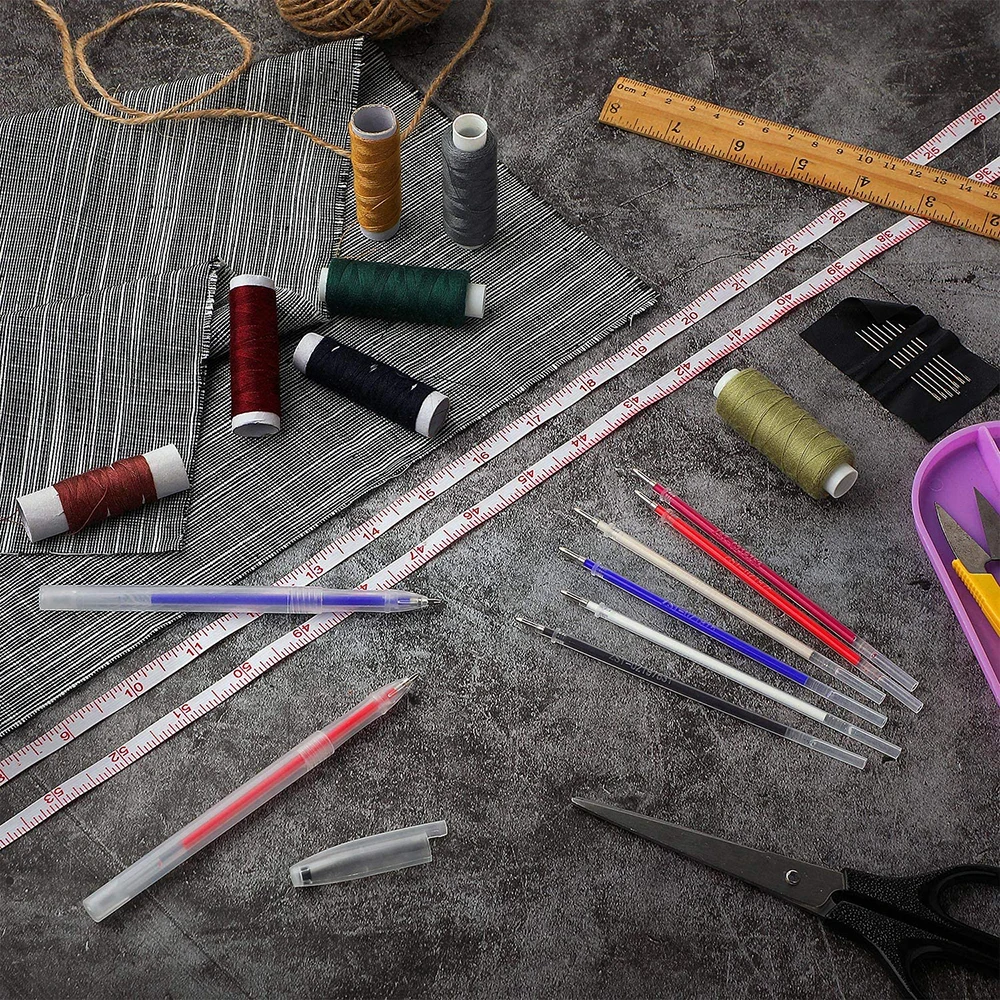 

6Pcs Heat Erase Pen Fabric Marking Pen & 12Pcs Heat Erasable Pen Refills for Crafts Quilting DIY Dressmaking Sewing Accessories