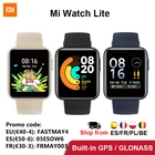 Глобальная версия Xiaomi Mi Watch Lite GPS фитнес-трекер 24H монитор сердечного ритма спортивный браслет 1,4 дюйма Bluetooth 5,0 умные часы