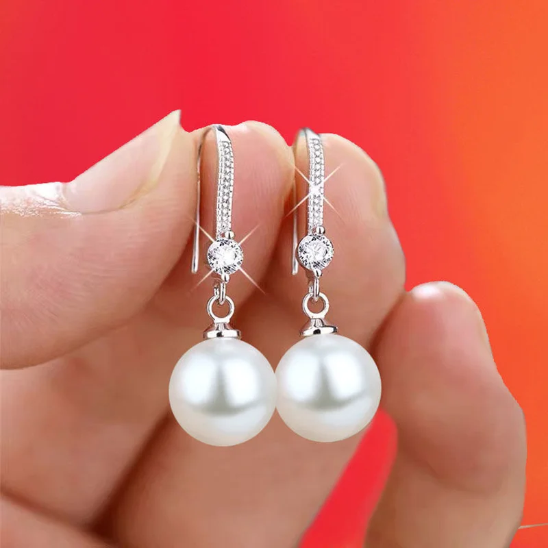

Bridal Women Earrings 2021 Trend Jewelry Earings Woman Earring Women's Pearl Earrings Korean Fashion Earrings For Women