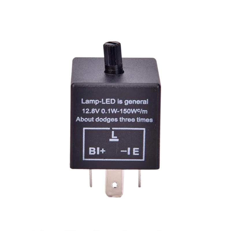 3pins Car Motorcycle LED Flasher Relay 12V Universal Electronic Adjustable Freauency Turn Signal Light Blinker | Автомобили и