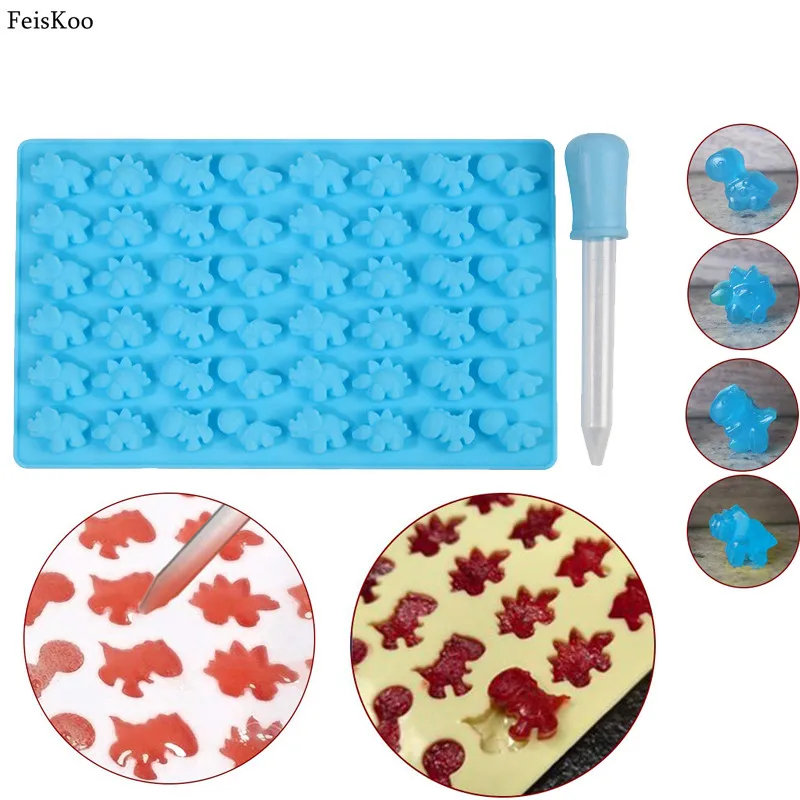 Силиконовая форма для конфет динозавра 2 шт./компл. 48 отверстий мини силиконовая