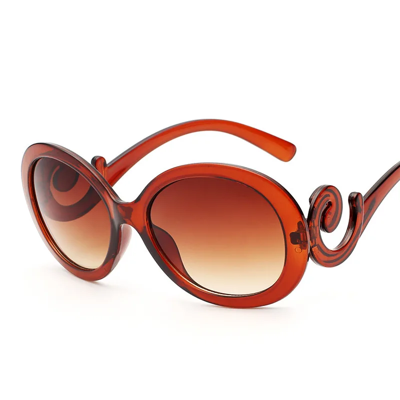 Роскошные круглый над Размеры d солнцезащитные очки Для женщин Винтаж большой