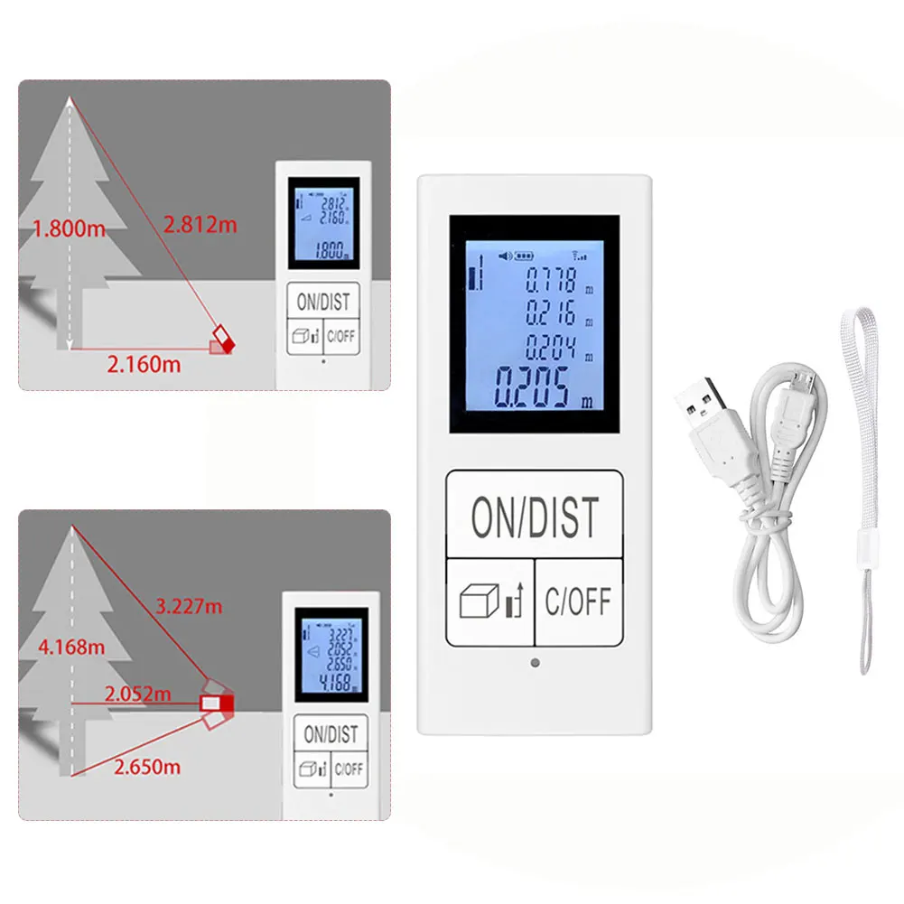 

Laser Distance Meter Laser Digital Tape Rangefinder Infrared Range Finder Measuring Meter 30m Laser Tape Measure Rangefinde