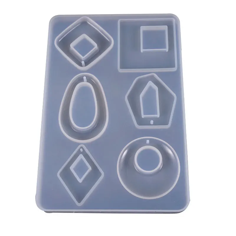 New 1PCS 6 Style Pendants Craft DIY Transparent UV Resin Liquid Silicone Combination Molds for Making Earring Necklace Jewelry | Украшения