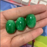 10pc green jade 20mm round bead accessories diy bangle charm jewellery fashion hand carved luck amulet gifts new