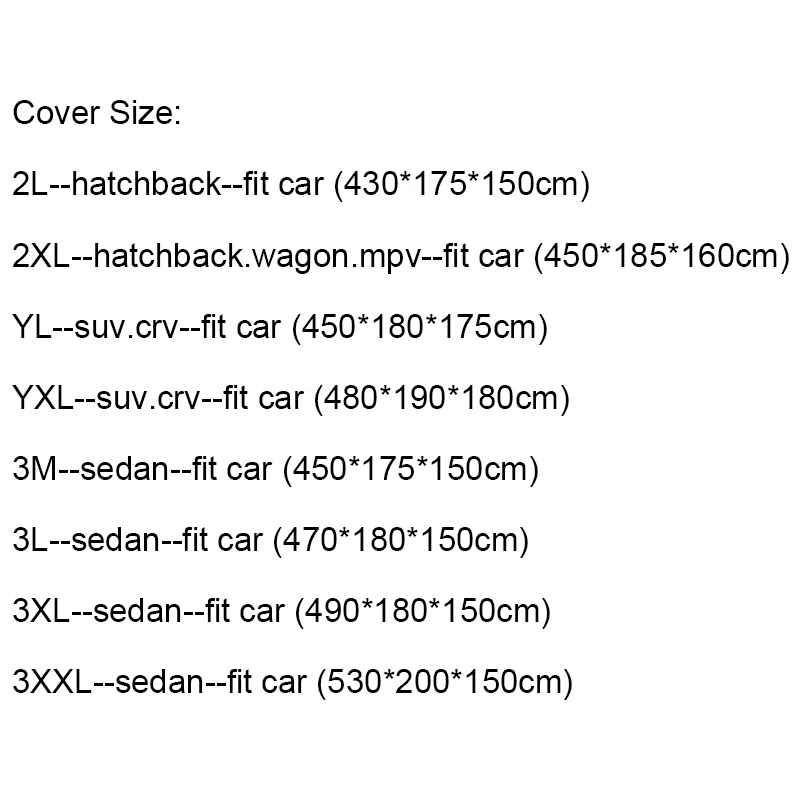 Пылезащитный чехол с УФ защитой от снега для седана размер 3M 3XXL/2L/2XL/YL/YXL|auto cover|car