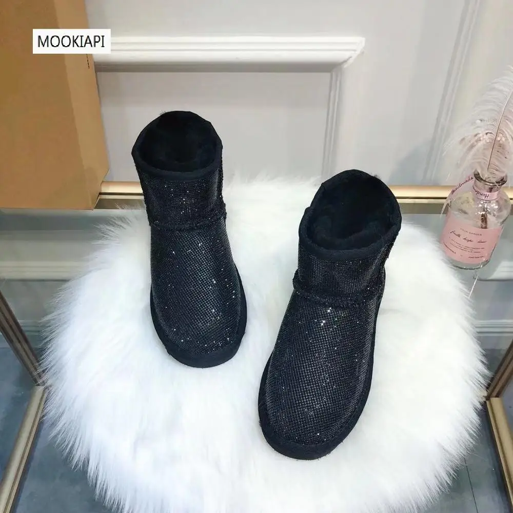 2019 г. Австралийский бренд зимние ботинки настоящая овчина 100% натуральная шерсть