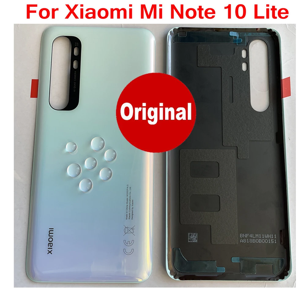 Задняя крышка корпуса для Xiaomi Mi Note 10 Lite стеклянная телефона с лентой оригинал Best