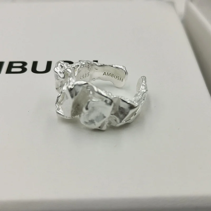 

Pleated Sterling Silver Ambush Ring Men Women Best Quality 11.8g solid sterling silver Ring rings for women