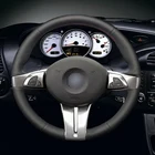 Черная искусственная кожа Чехол рулевого колеса автомобиля для BMW Z4 E85 (Roadster) 2003-2008 E86 (купе) 2005-2008