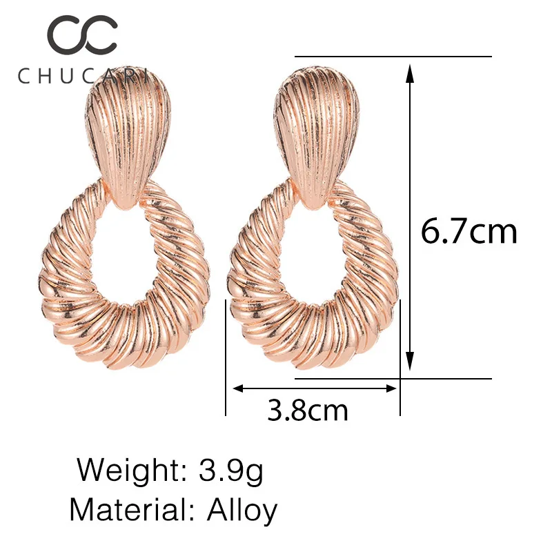 CHUCARI новые модные женские серьги в богемном стиле золотые металлические раковины