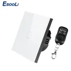 Сенсорный выключатель Esooli, стандарт ЕС, 12 Gang, 1-ходовой настенный светильник, сенсорный, панель из закаленного стекла, водонепроницаемый выключатель