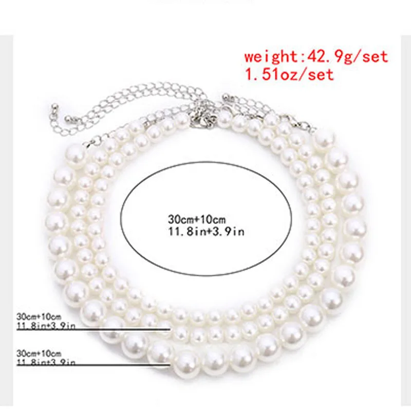 

Bohemia Simple Multilayer Imitation Pearl Chain Chokers Necklaces For Women Girls Party Jewelry Gifts Fashion Statement Necklace