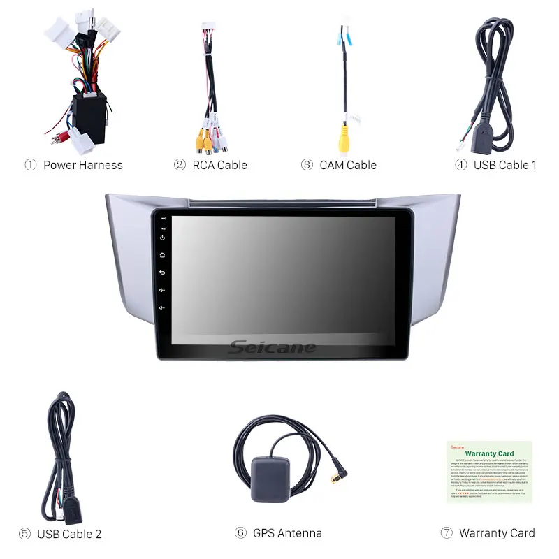 Seicane Android 8,1 2din gps 10,1 дюймов для автомобиля 2003-2010 Lexus RX300 RX330 радио головное устройство плеер Поддержка TPMS DAB+ Зеркальное соединение