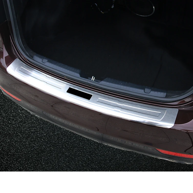 Lsrtw2017 Metal Car Trunk Sill Strip Rear Guard Board Trims for Kia K3 Kia Cerato Interior Mouldings Accessories - Название цвета: outside silver