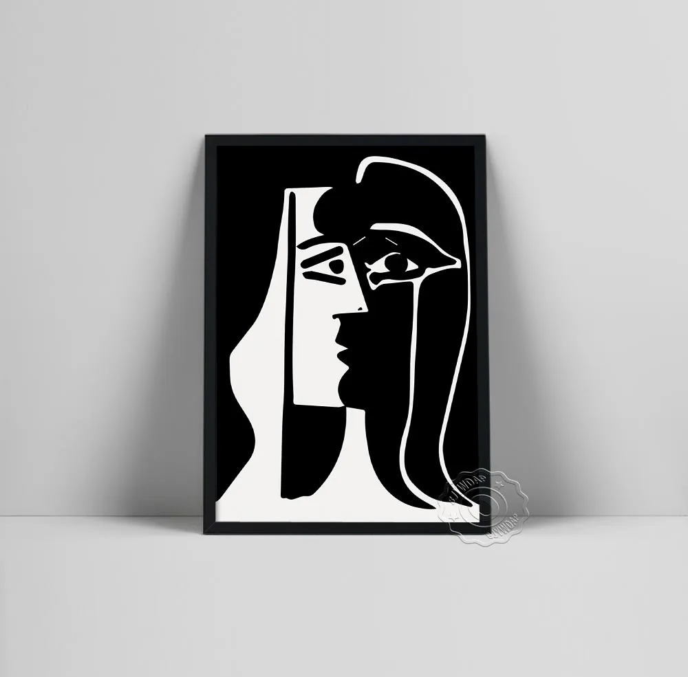 

Pablo Picasso Black white poster, Art Exhibition print, Museum exhibition Art, Picasso print, Art Museum printrn art poster,