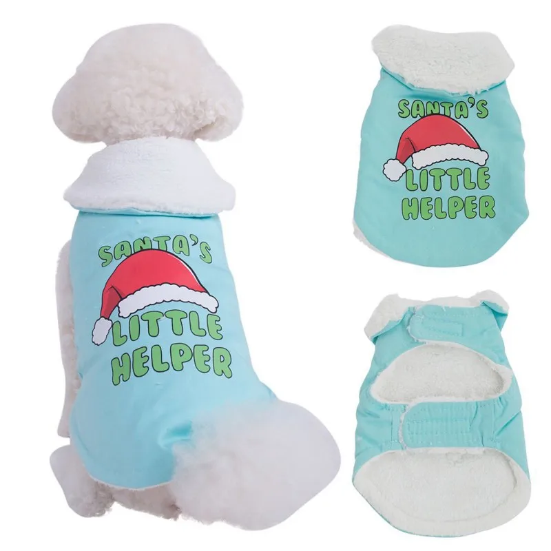 

Pet Christmas Clothes Cute Jacket Warm Small And Medium Dogs Autumn And Winter 2-legged Coat
