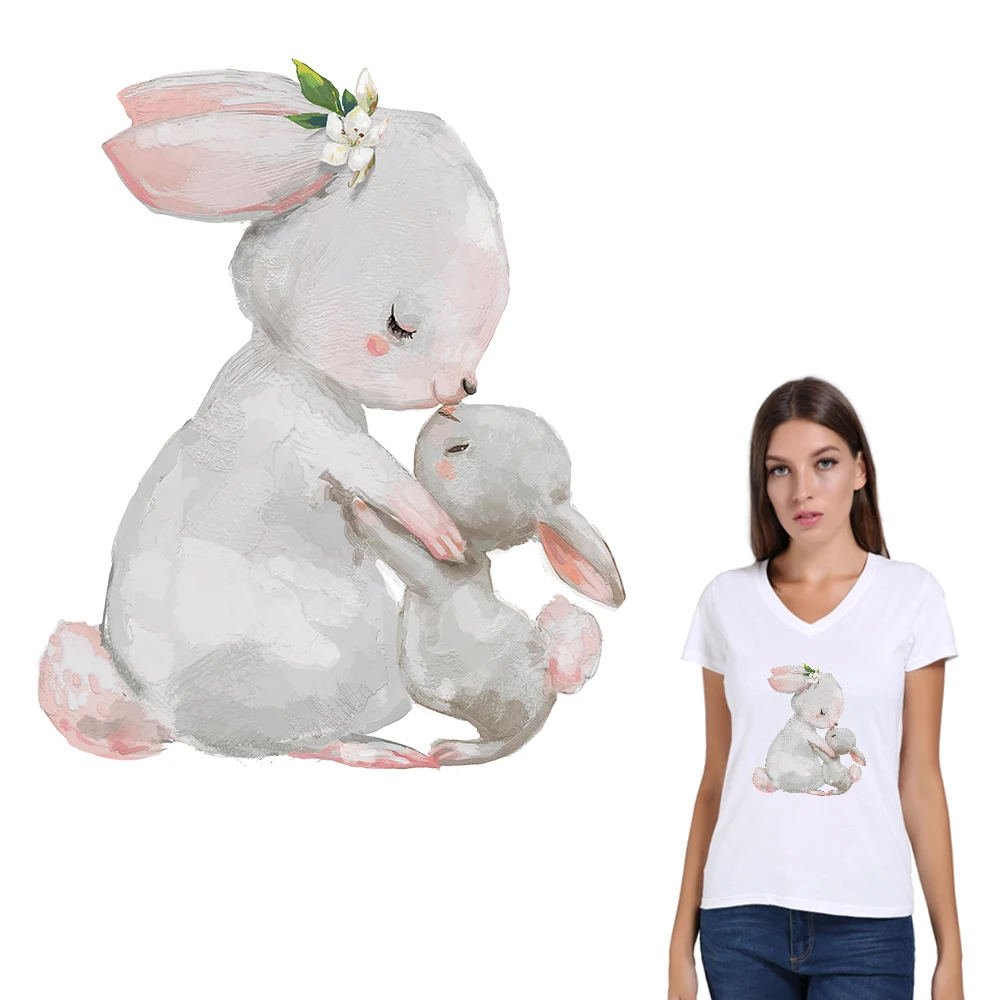 3 шт. футболка с кроликами и железом сделай сам украшение моющийся уровень