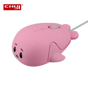Проводная милая розовая оптическая компьютерная мышь CHYI в форме животного, Портативная USB 3D мышь 1600 DPI, мыши для детей, подарки, Настольная компьютерная мышь