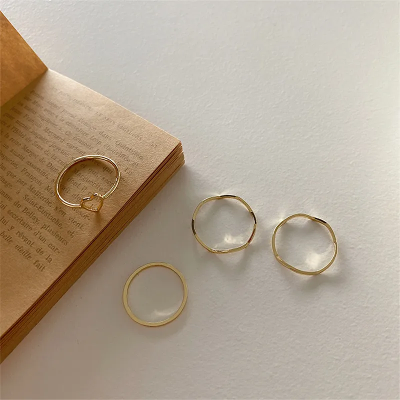 4 шт. набор колец для женщин в Корейском стиле