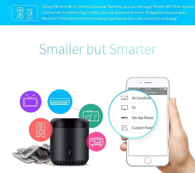 Broadlink RM Mini 3 умный дом автоматизация Bean таймер, пульт дистанционного управления ИК-контроллер для дома ИК подключения приборов