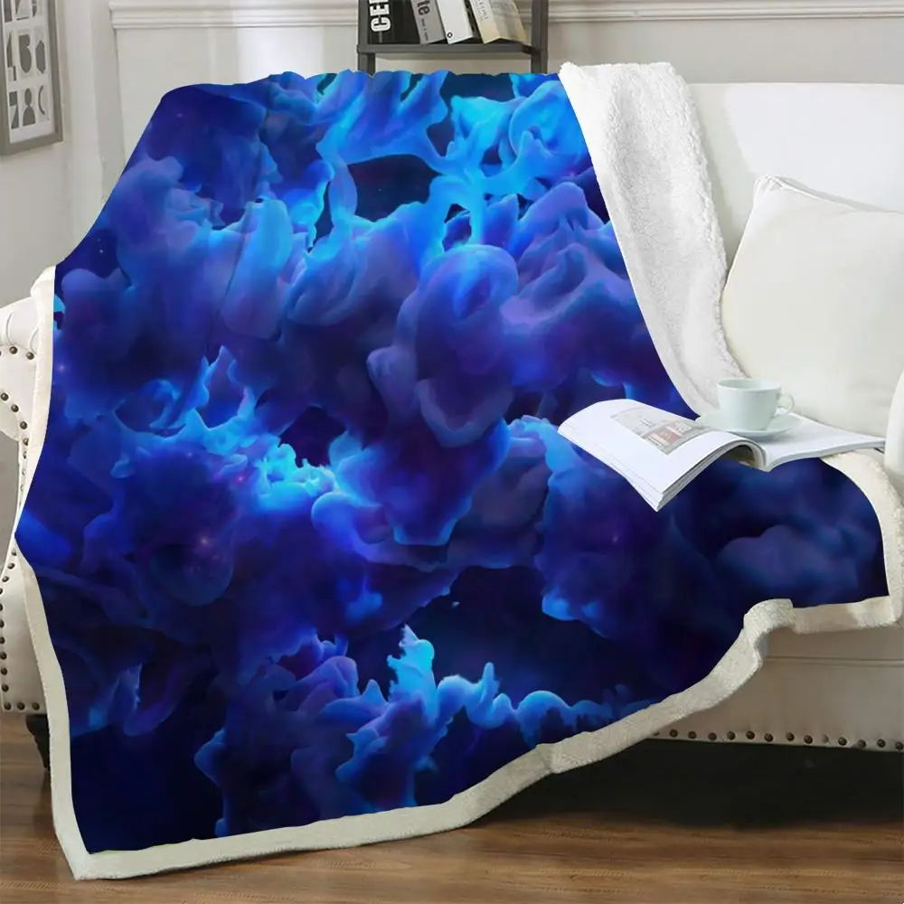 

NKNK граффити одеяло темно-синее постельное белье Психоделическое тонкое одеяло абстрактный плюшевый плед одеяло шерпа модное одеяло
