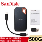 Внешний жесткий диск SanDisk E61 Extreme Portable SSD 500 Гб SDSSDE61 1 ТБ USB 3,1 Gen 2 Type-C 1050 мс для ноутбука, твердотельный диск