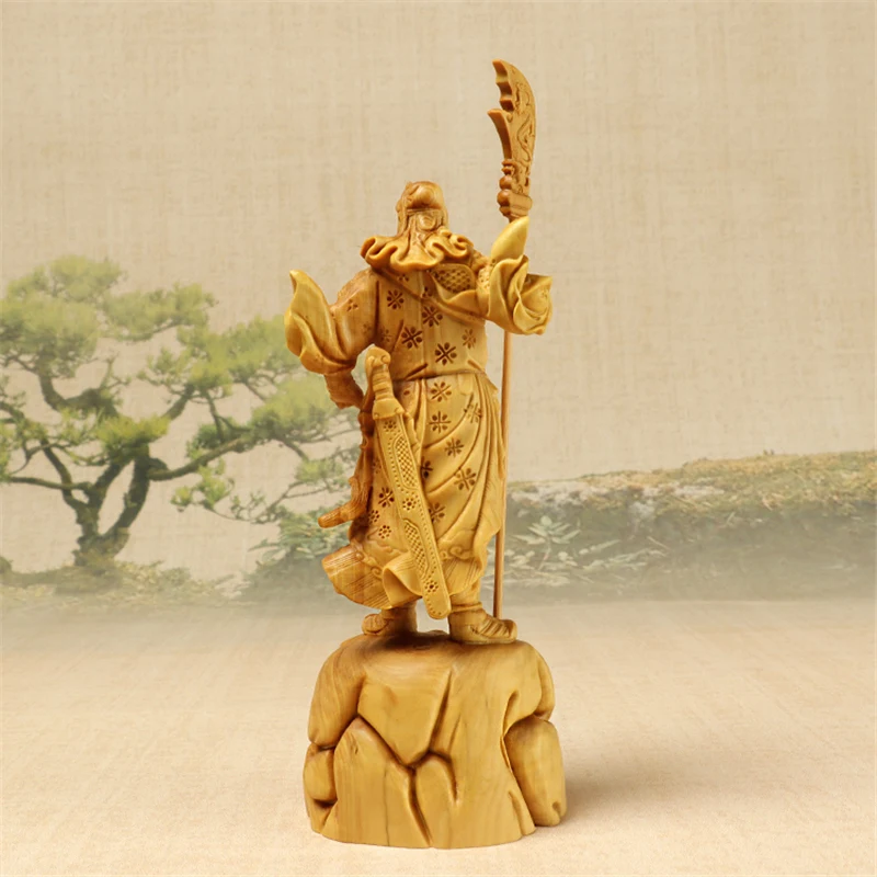 18 см guan gong деревянные фигурки ручной работы собирают Богатство Бог Guan yu