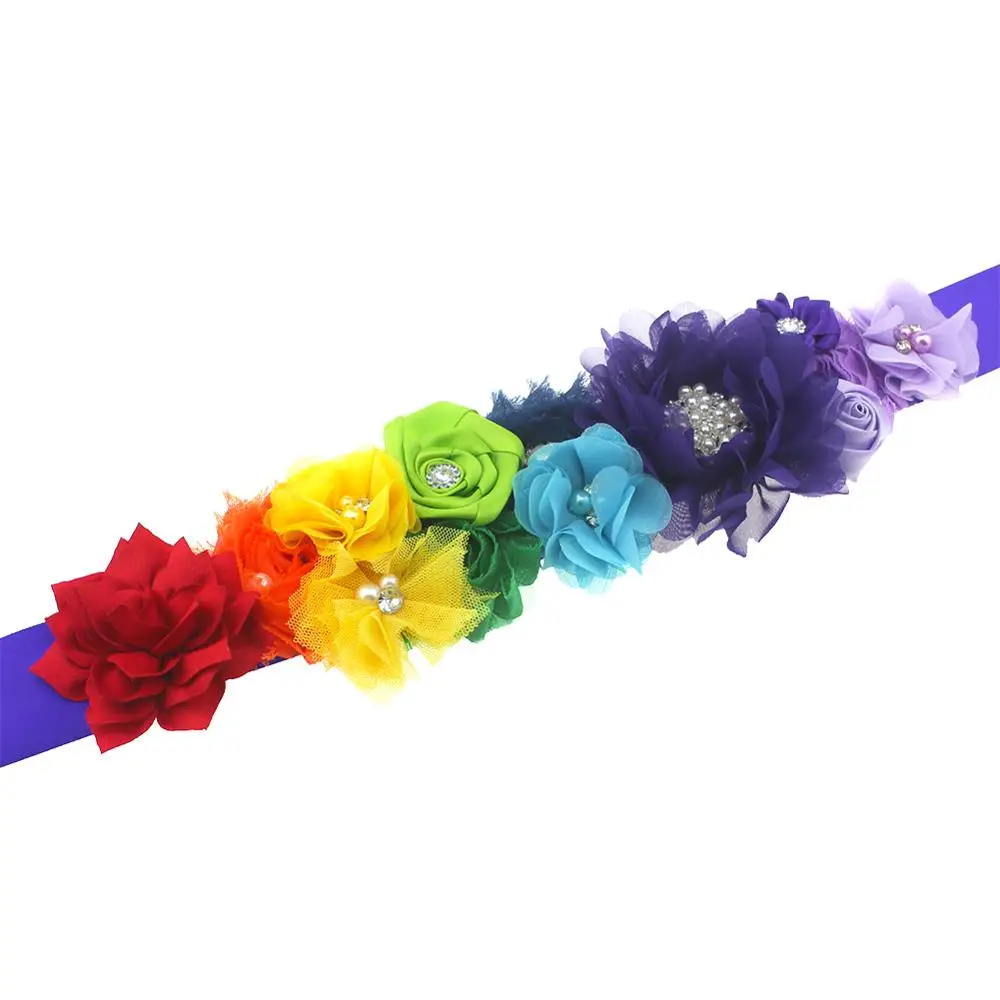 1 шт. женский фиолетовый пояс сатиновый цветок стразы жемчужный свадебное платье