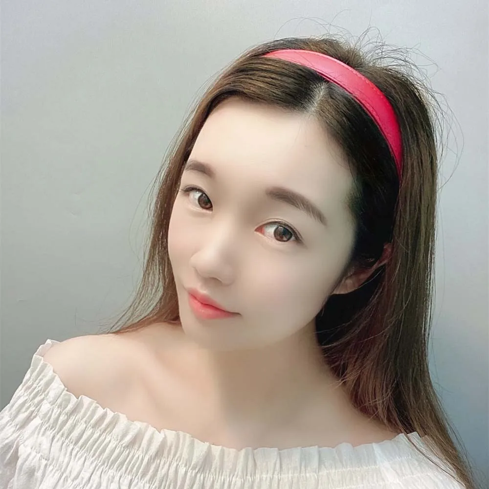 Однотонная искусственная ободок для волос в корейском стиле с эффектом