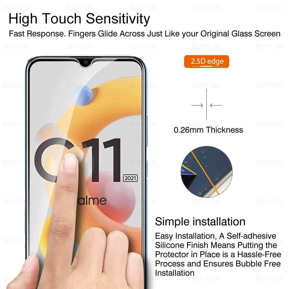 3pcs protective glass for realme c11 2021 9d screen protector for oppo realme c 11 c21 c25 c15 c3 redmec11 clear protective film free global shipping