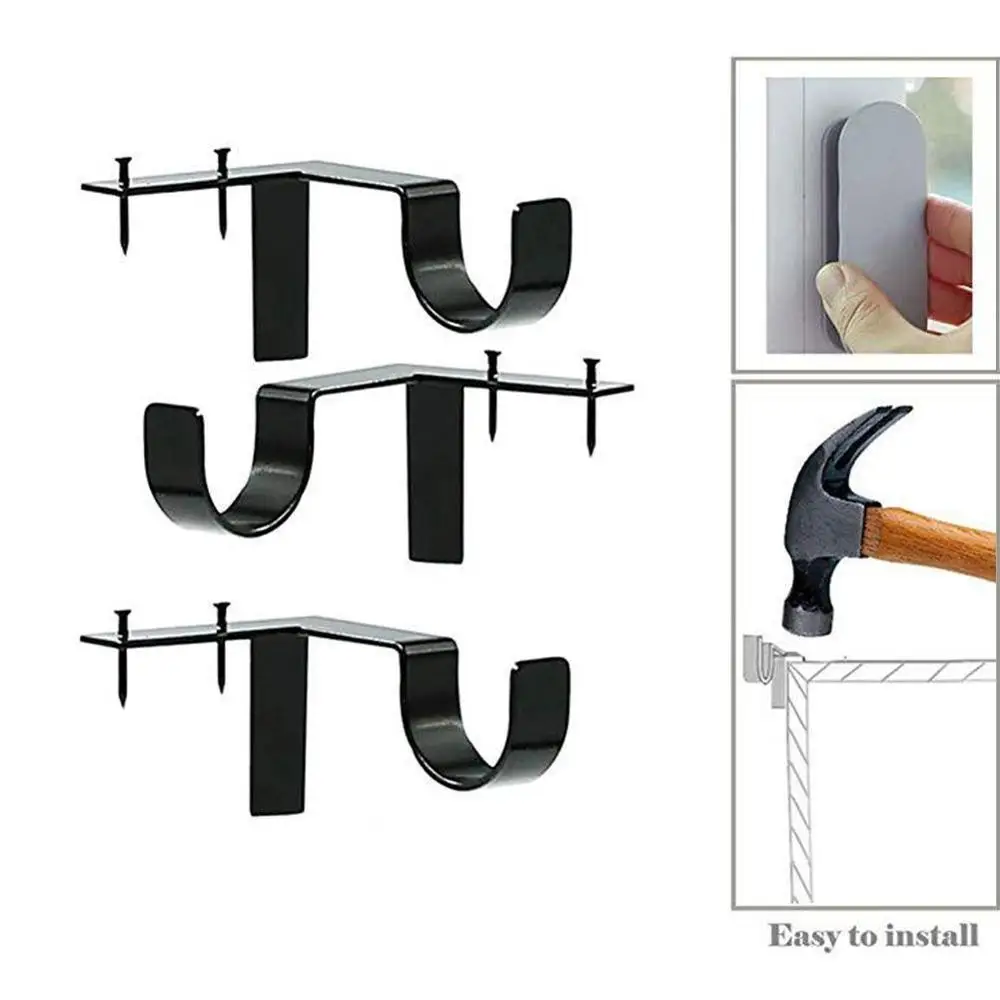 Кронштейн для удилища штор с одним центром двойная подвесная опора железный