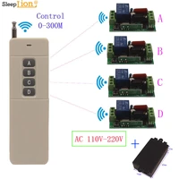 sleeplion 110v wireless switch controller 300m 4 receiver relay switch universal module 220v universal relay module