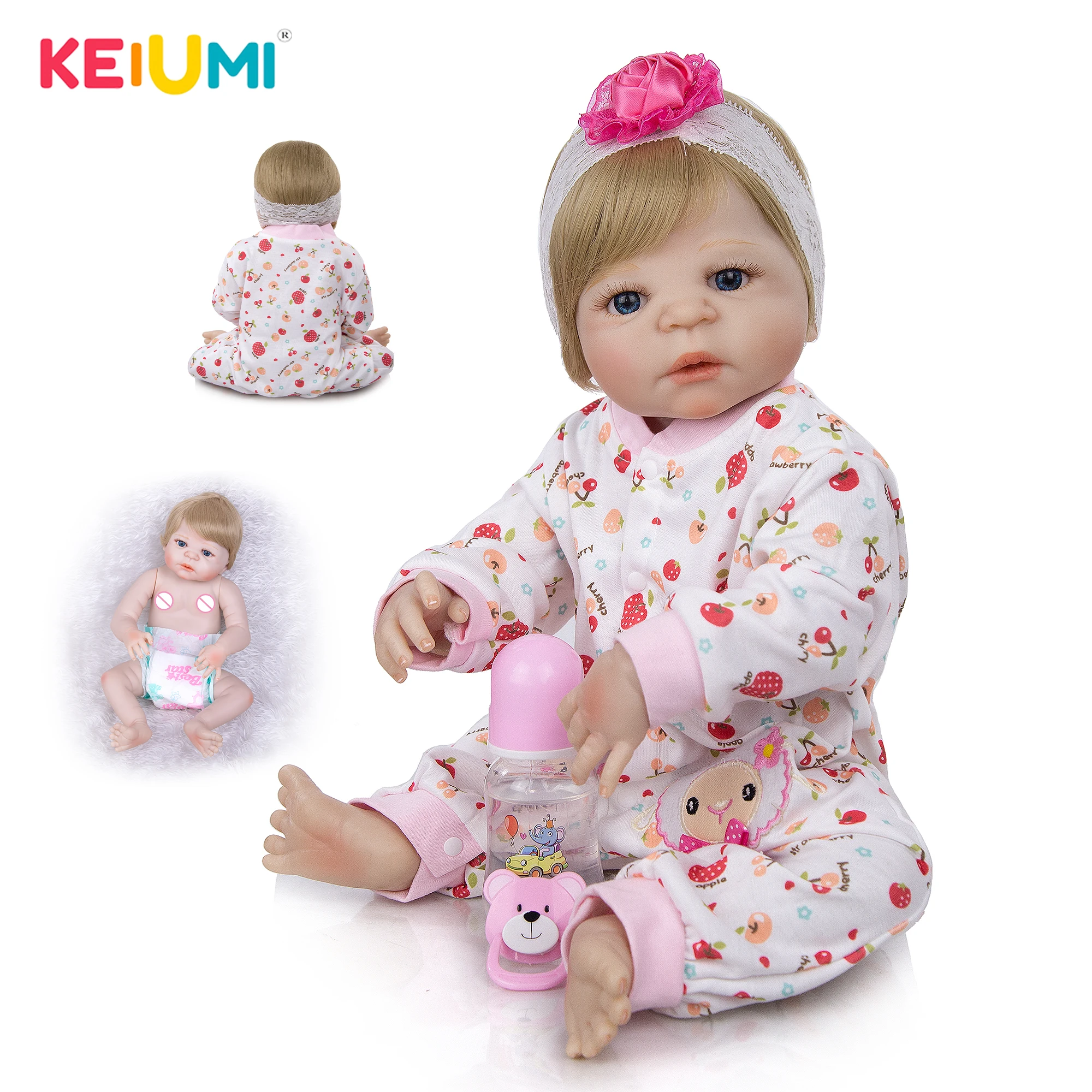 Куклы KEIUMI для новорожденных мягкие силиконовые куклы девочек младенцы как живые