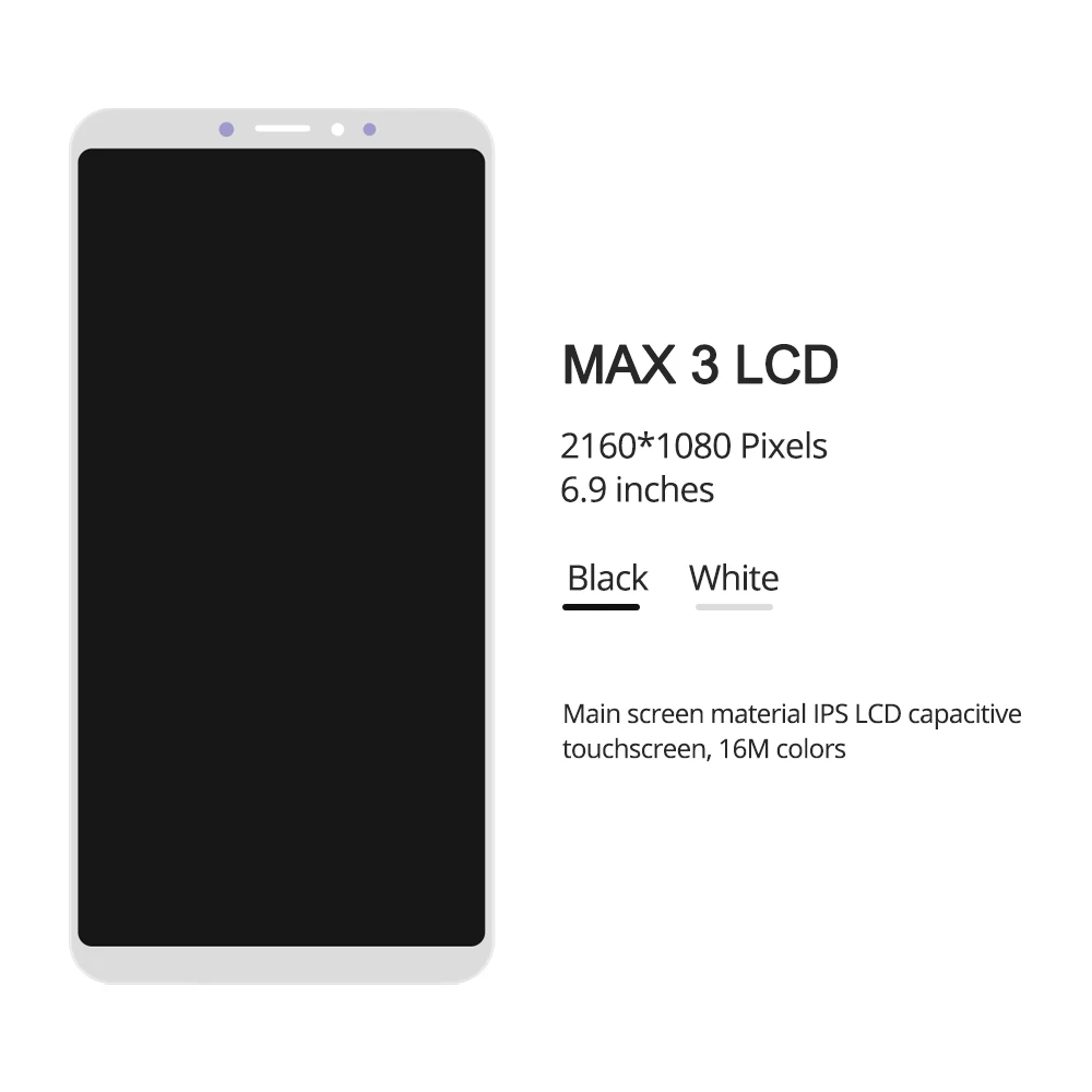 Черный ЖК-дисплей 6 9 &quotMi MAX 3 для Xiaomi Max дисплей с сенсорным экраном и дигитайзером