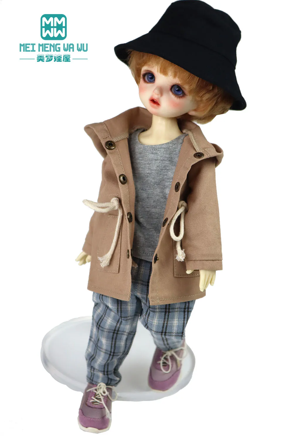 

BJD clothes accessorise for 28-30cm 1/6 BJD Spherical joint body doll Fashion jacket, plaid trousers